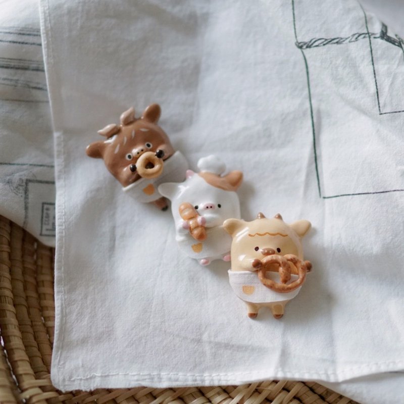 Unicorn Forest Shido unimori fluffy moumou calf brothers baking atmosphere pin - Brooches - Clay 