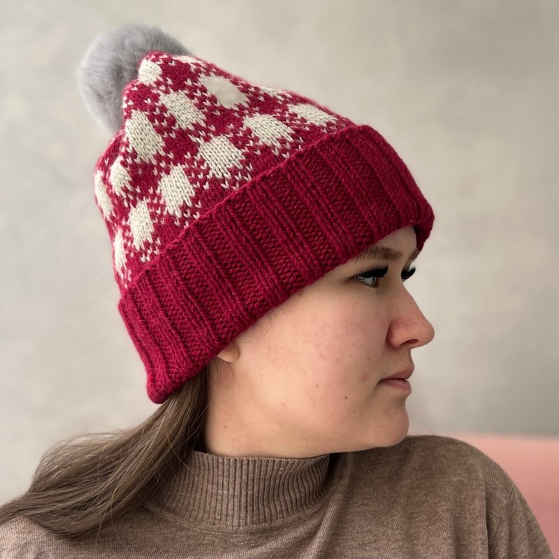 Warm pompom hat | レディース帽子 - 帽子 - 其他材質 多色
