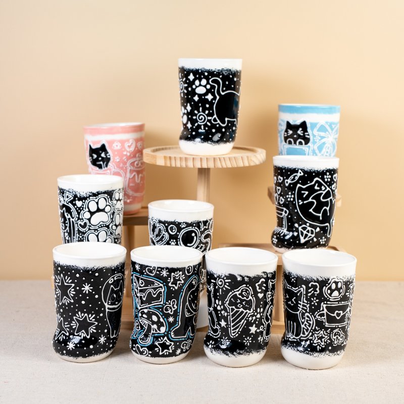 Unique Paw Shaped Coffee Mugs, 3D Crafted Cartoon Cat Tumblers for Water/Tea - 咖啡杯/馬克杯 - 陶 