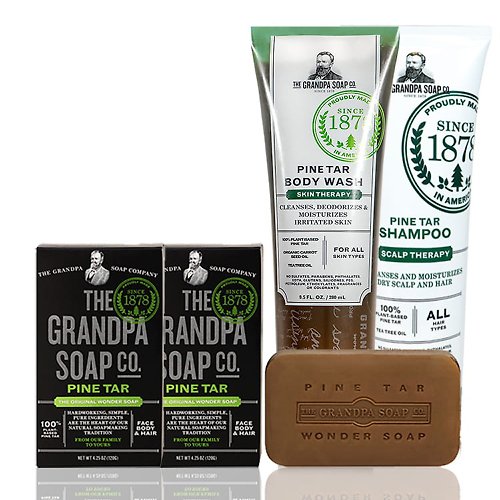 Grandpa Soaps 神奇爺爺 Grandpas Soap 神奇爺爺 神奇妙松焦油從頭到腳淨化養護組