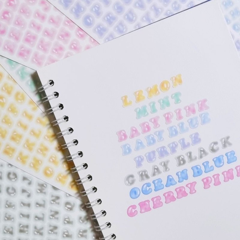 Jelly Alphabet korea stickers pack - 貼紙 - 其他材質 多色