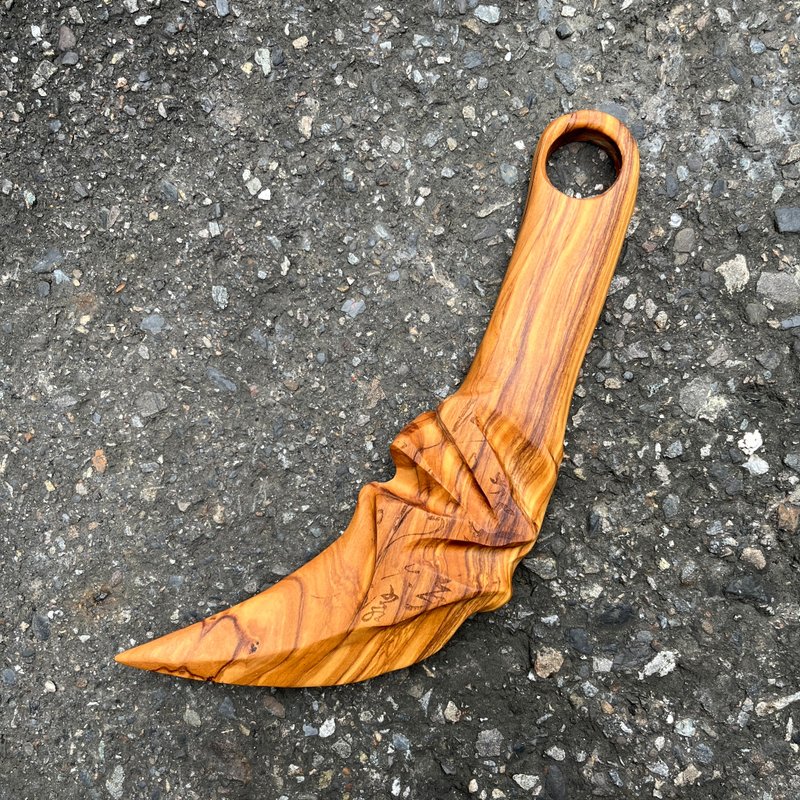 我販劍　妖爪刀　篤陌福　手工木劍　藝術木刀　魔劍紙鎮 - 擺飾/家飾品 - 木頭 橘色