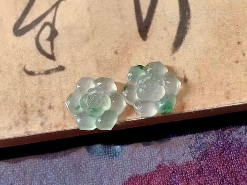 Good Morning Studio 冰種翡翠天然翡翠A吊墜戒指耳環 • 冰種蓮花翡翠裸石