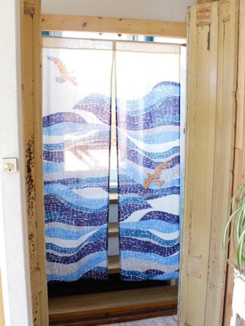 Pre-order mosaic seagull curtain ISAP7642 - ของวางตกแต่ง - ผ้าฝ้าย/ผ้าลินิน หลากหลายสี