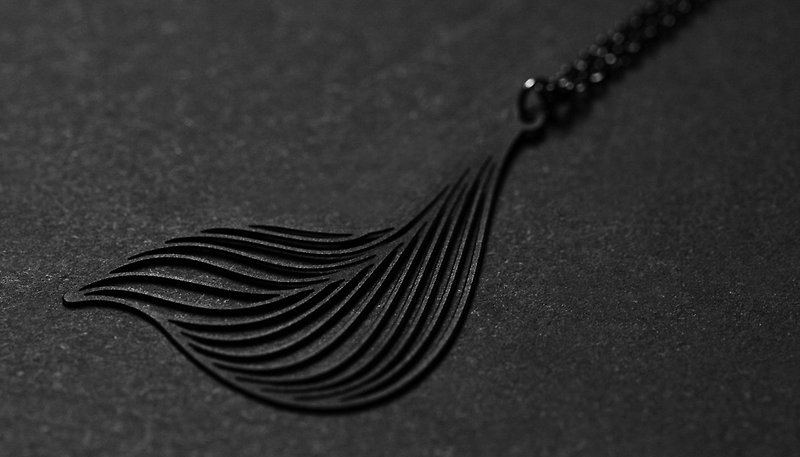 Soft necklace Soft Pendant S (Black) - Necklaces - Other Metals Black