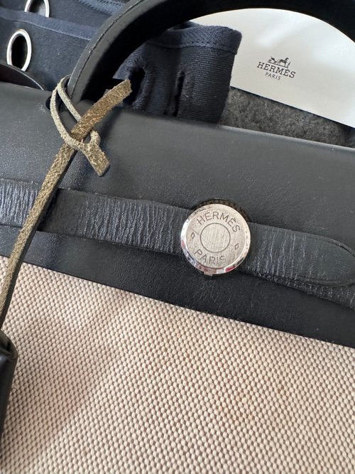 本物 正規品 HERMES エルメス HERBAG ベージュ ブラック