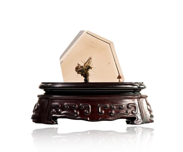 スモーキールチル！ゴールドルチル　ルチルクォーツ　クリアタイプ 正佳珠寶】ゴールドルチルクォーツ 最高級 超クリアスモーキールチル