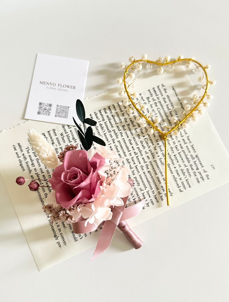 【婚禮胸花】新郎胸花 伴郎胸花 伴娘胸花 聖誕節胸花 節日胸花 - 乾燥花/永生花 - 植物．花 