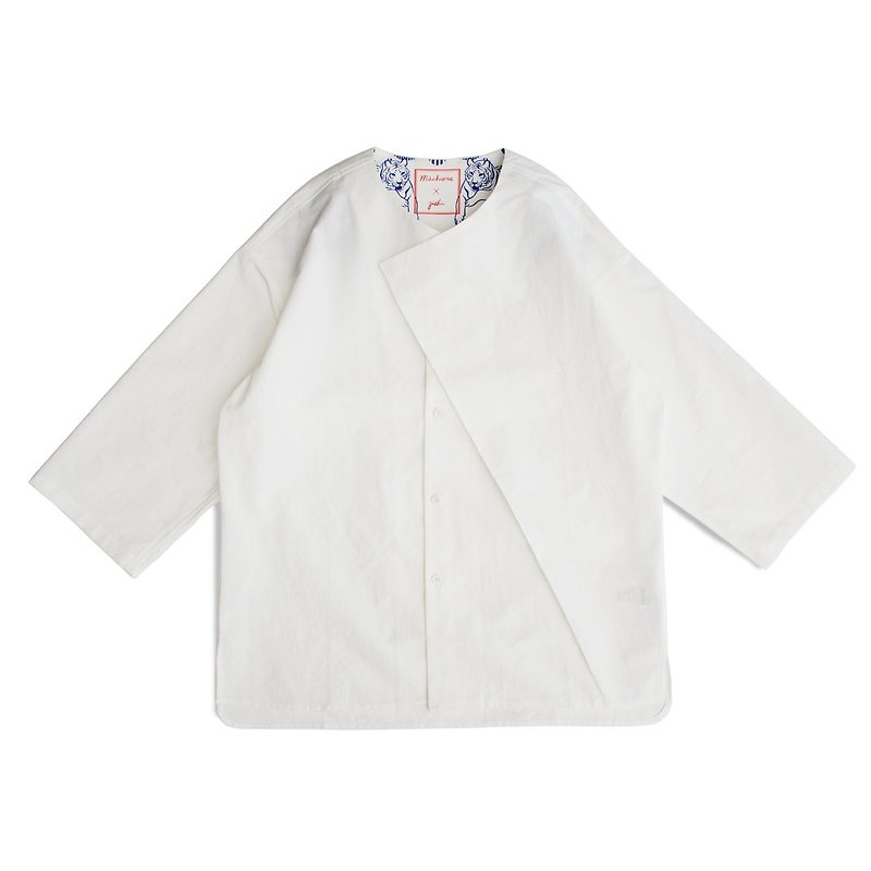 Japanese Washi shirt - เสื้อเชิ้ตผู้ชาย - กระดาษ ขาว