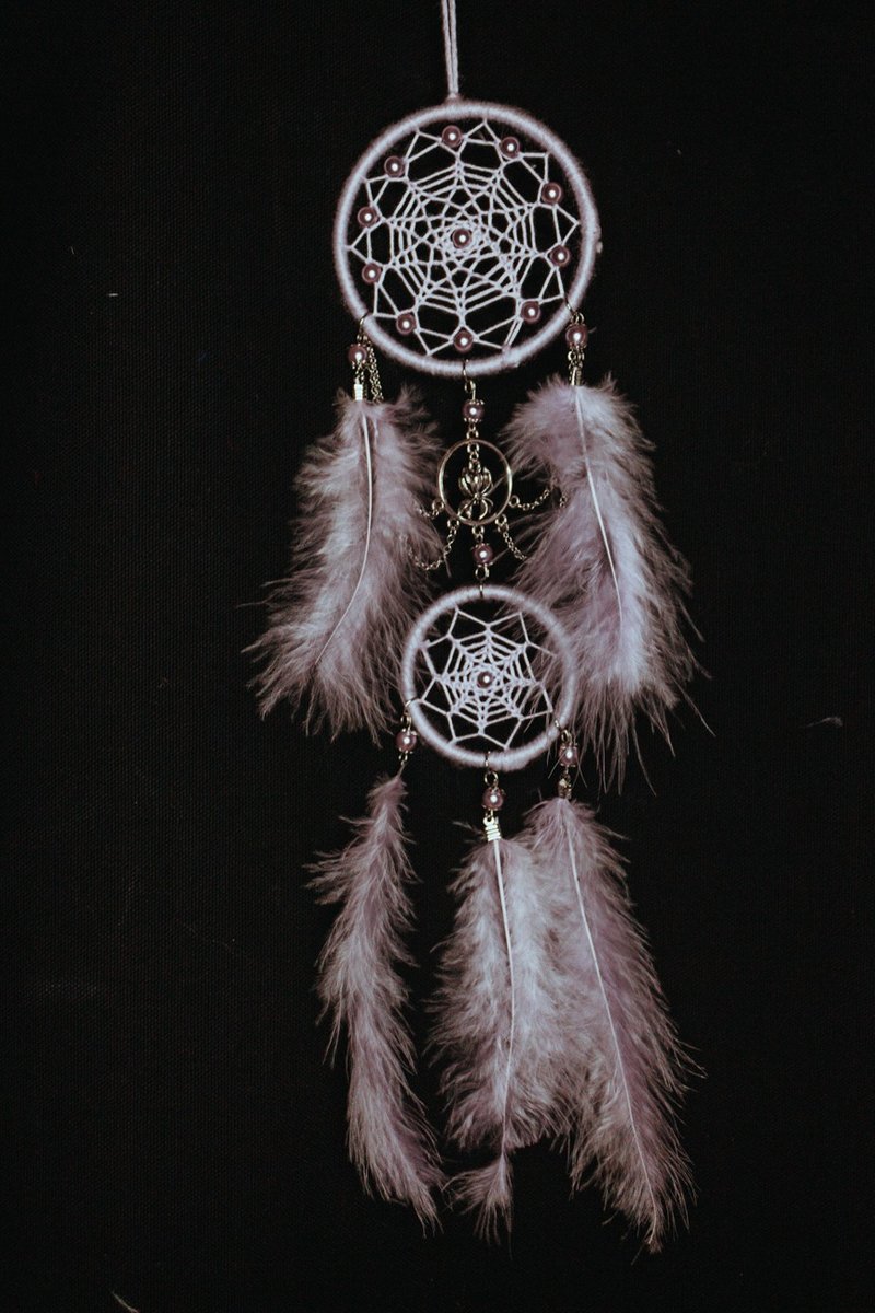 Handmade Dreamcatcher - 【Spider Chain (Purple)】 - ของวางตกแต่ง - วัสดุอื่นๆ สีม่วง