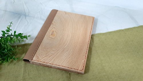 MUMU手感木製工坊 木質筆記本 // 牛皮黃 // 越南檜木 // 安心出貨SOP