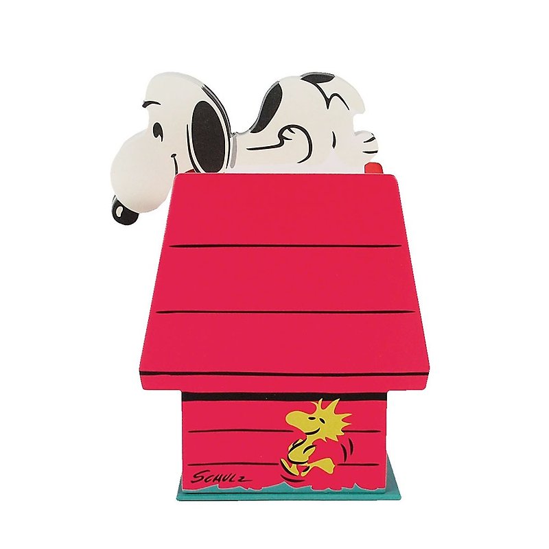 Snoopy Red House Note Paper/Box【Hallmark-Peanuts Snoopy Stationery】 - กระดาษโน้ต - กระดาษ สีแดง