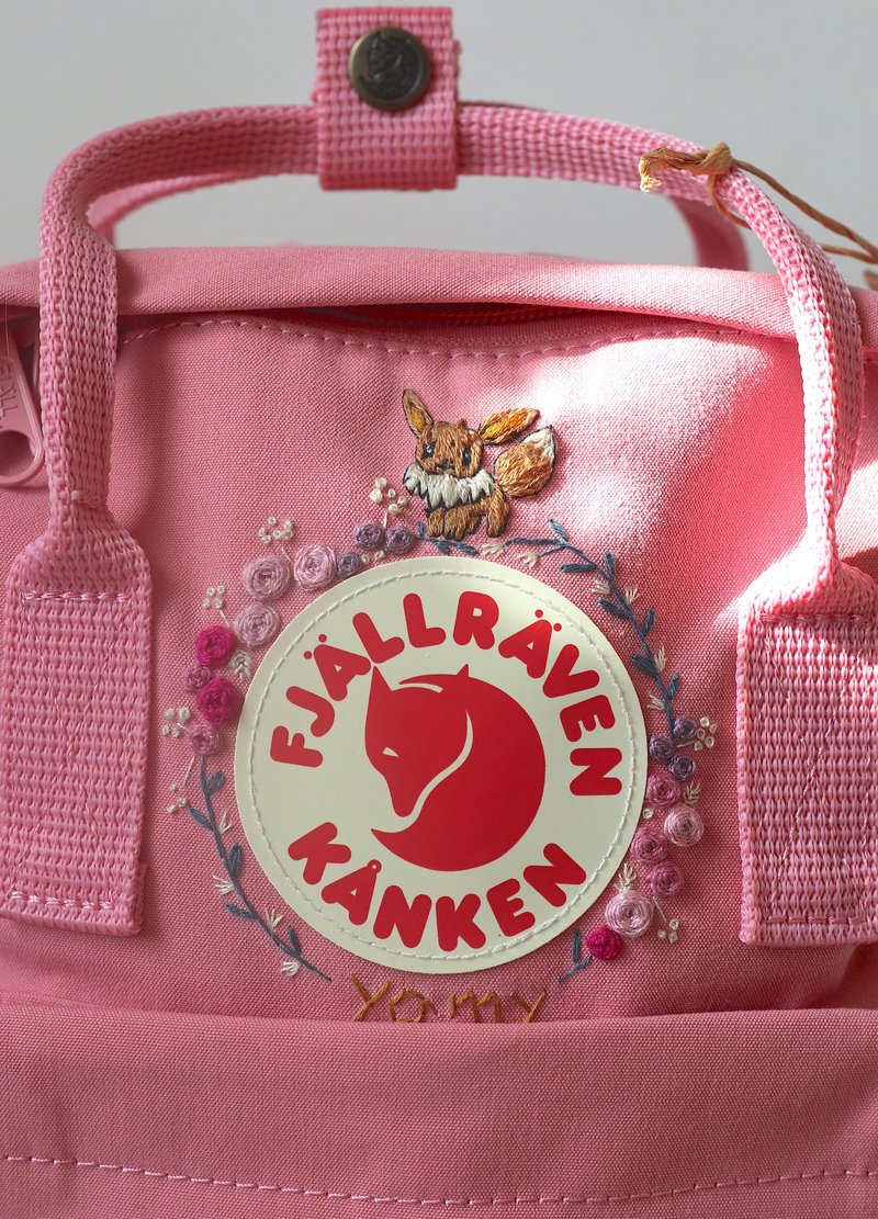 精靈寶可夢 Eevee伊布イーブイ - Ībui花環 Kanken mini 粉 - 後背包/背包/書包 - 防水材質 粉紅色