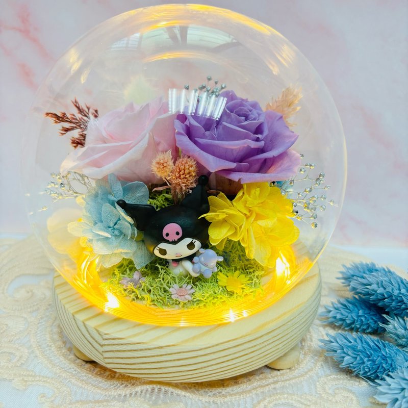 24hr shipment [Culomi] Coolomi Eternal Flower Night Light Glass Cup/Sanrio/Birthday Gift - Dried Flowers & Bouquets - Plants & Flowers 