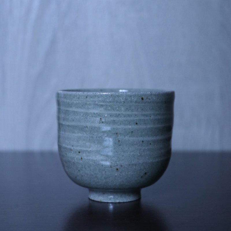 Line green celadon granite cup - แก้ว - ดินเผา สีเขียว