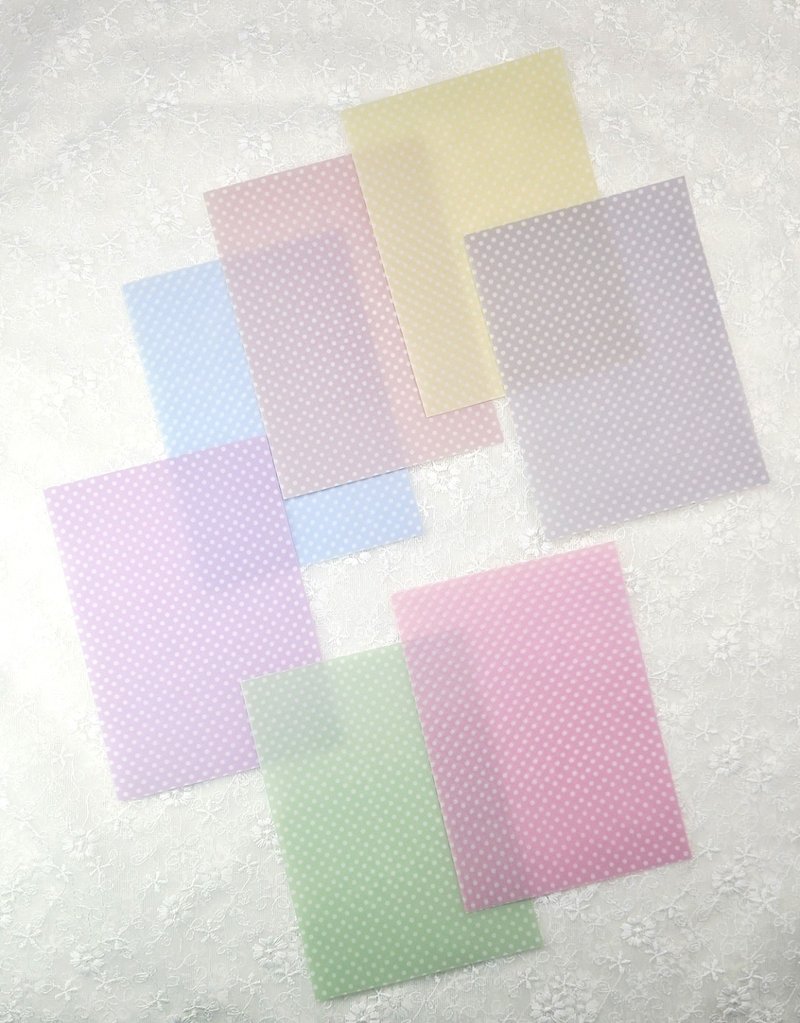 Cotton Candy Polka Dot Collage Tracing Paper - 便條紙/便利貼 - 紙 多色