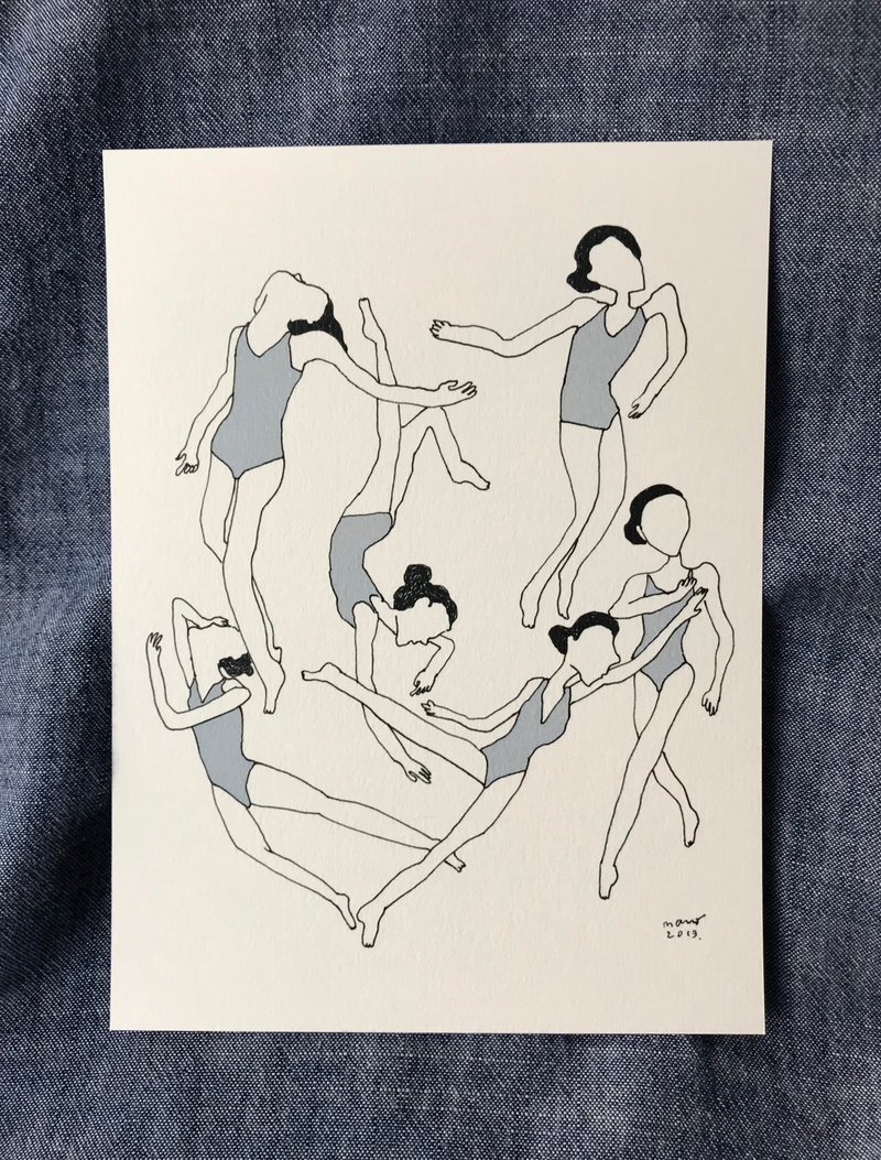 Art Happens Postcard - 卡片/明信片 - 紙 白色