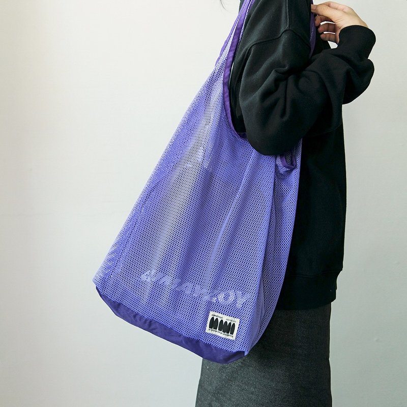 Convenient series dual-purpose shoulder bag niche original convenient bag light hand-held shoulder shoulder bag glass purple - Handbags & Totes - Polyester Purple