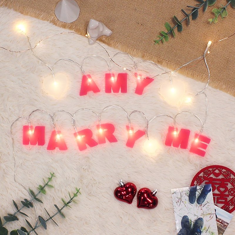 Customized Gift-MARRY ME Lover's Marriage Proposal Limited Edition-Customize your letter lamp - โคมไฟ - ซิลิคอน 