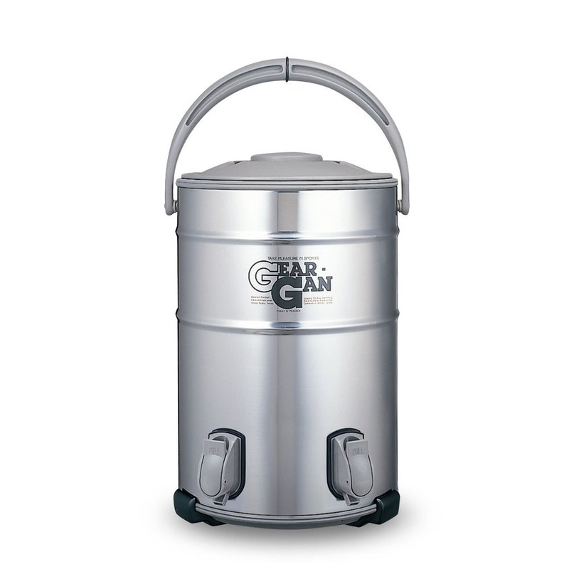 [Peacock] 15L Insulation Bucket/Cold Bucket/Tea Bucket/Commercial + Double Water Outlet High Texture - Pitchers - Stainless Steel Silver