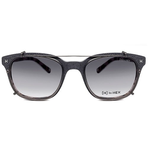 HEX Eyewear 光學配前掛墨鏡 | 太陽眼鏡 | 炭燒紋路玳瑁雙層深藍 | 台灣製