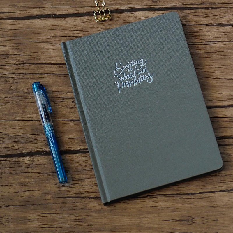 Scented Notebook - สมุดบันทึก/สมุดปฏิทิน - กระดาษ สีเทา