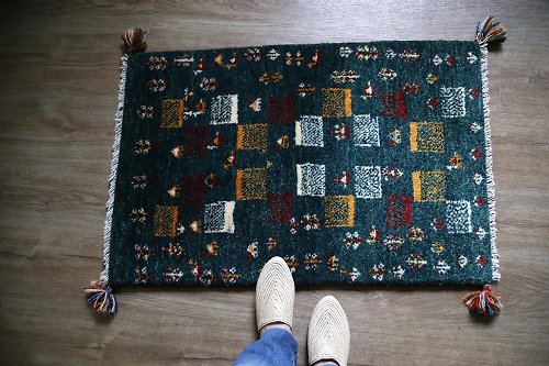 bonbonmisha 羊毛編織地毯90x61cm