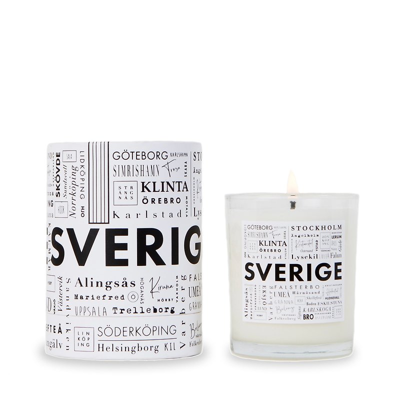【瑞典小鎮】香氛按摩蠟燭 (45小時)- 馬鞭草&暖薑 - 香氛蠟燭/燭台 - 其他材質 白色