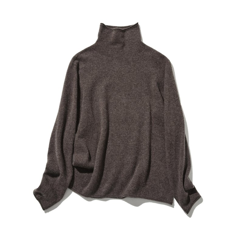 2025新色  やわらかい繊維から生まれる最高の心地良さ　カシミヤ100%　ハイネック ニット　茶褐色　231109-7 - 女毛衣/針織衫 - 羊毛 咖啡色