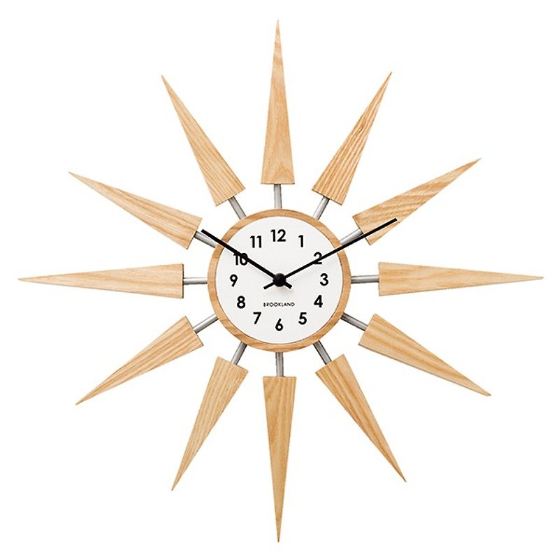 Harolt- and the meteor mute clock wall clock (log) - นาฬิกา - ไม้ สีกากี