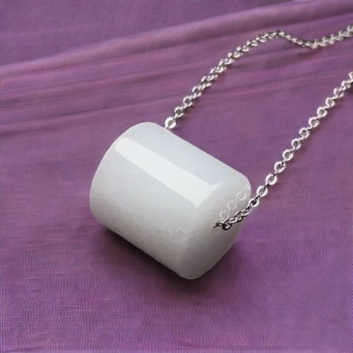 瓔珞珠寶盒 E.L.Jewelry Box 白翡翡翠路路通項鍊 | 天然緬甸玉翡翠A貨 | 送禮
