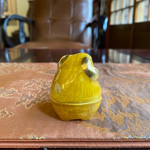 流】中村翠嵐作 交趾干支 戌置物 共箱 JA967｜工芸品