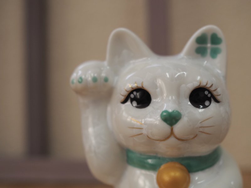 京燒 清水燒 | 花結晶 白 右 開運 - 擺飾/家飾品 - 陶 