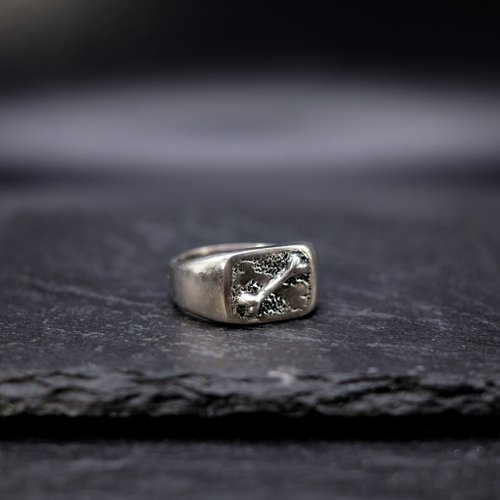 GimGim Accessories 【客製】925純銀骨頭徽章戒指