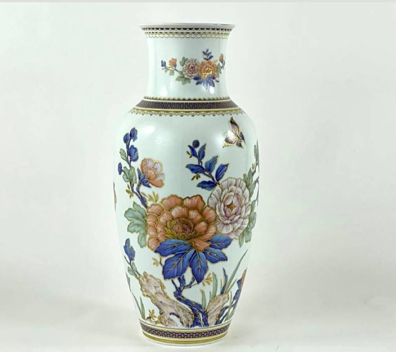 大瓷花瓶 來自 凱撒 德國 |復古花瓶與花卉圖案 - 其他家具 - 瓷 多色