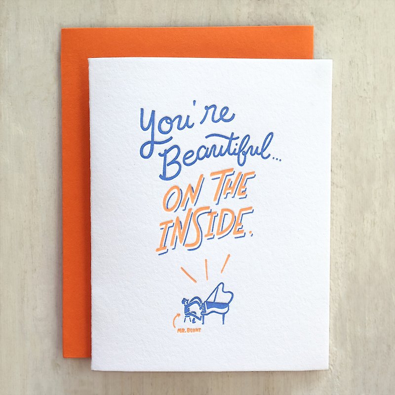 You're Beautiful On The Inside - Cards & Postcards - Paper 