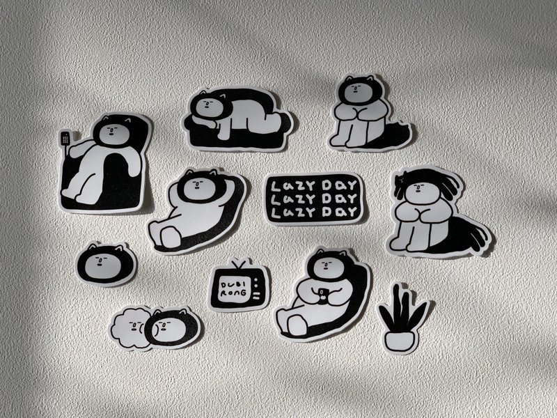 VOL.2 Lazy Cancer Toot Ratio__ Stickers (1 set of 11 sheets) - สติกเกอร์ - กระดาษ ขาว