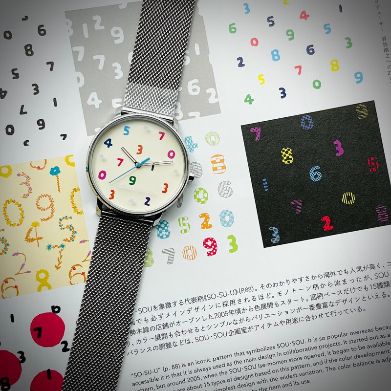 【Pinkoi x SOU・SOU】39mm 日本石英機芯不鏽鋼手錶  十數 彩色 - 男錶/中性錶 - 不鏽鋼 多色