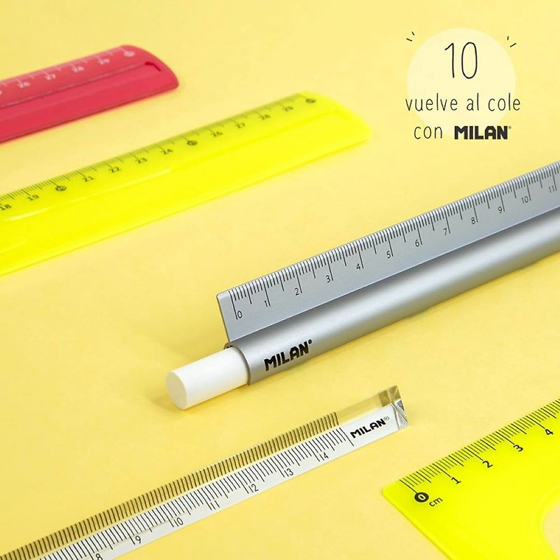 The perfect size of MILAN eraser_15cm (3 colors optional) - อุปกรณ์เขียนอื่นๆ - พลาสติก หลากหลายสี