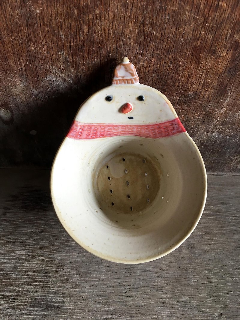 季節限定-雪人造型沖茶器II - 茶具/茶杯 - 陶 