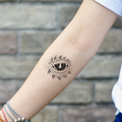 OhMyTat OhMyTat 龍眼睛 Dragon Eye 刺青圖案紋身貼紙 (2 張)