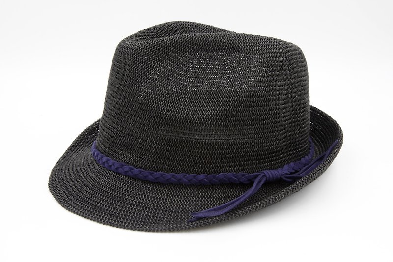 【Paper home】 Japanese style gentleman hat mesh black - Hats & Caps - Paper Black