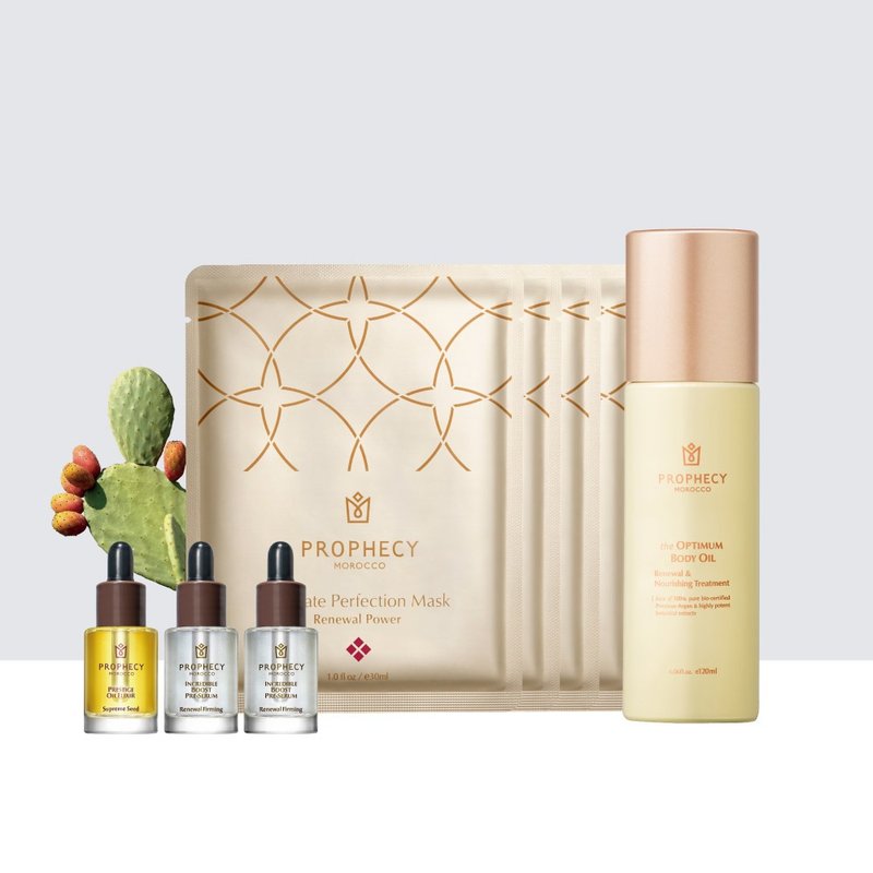 New Year's Gift Group - Luxurious New Beauty Group (Body Beauty Extract Oil Revitalizing Repair + Cactus Seed Super Energy Golden Extract Oil) - Travel Kits & Cases - Concentrate & Extracts 