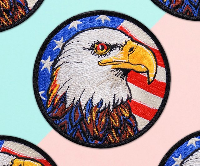 激レア　Atlantic Eagles 刺繍ワッペン 刺繍ワッペン】Roundarm - アメリカンハクトウワシ - ショップ ICONA