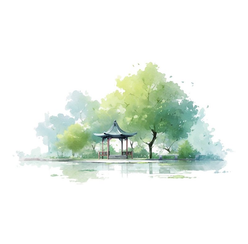 亭台春曉 PET 紙膠帶 - 紙膠帶/和紙/PET - 其他材質 多色
