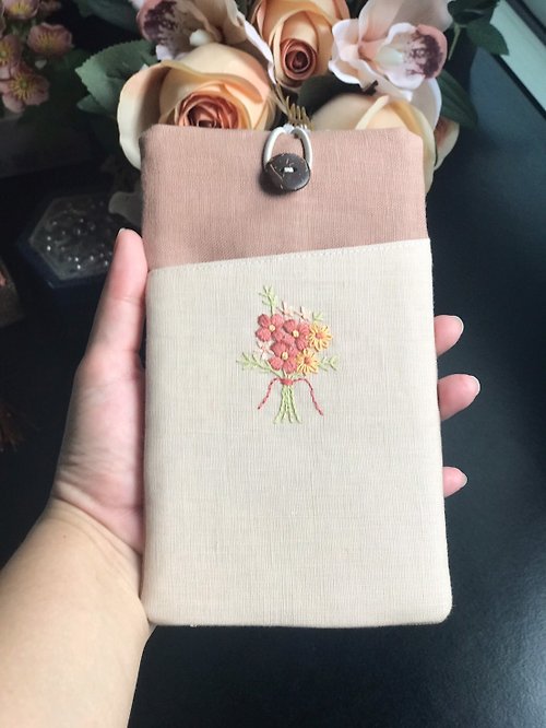 kajonpong Phone sleeve,phone case,phone pouch,hand-embroidered phone sleeve