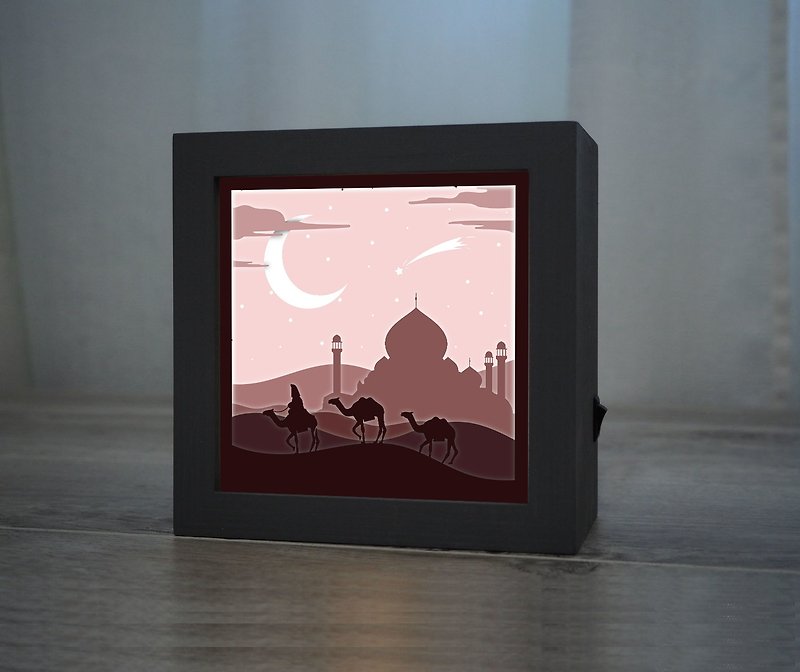 Arabian night Light Box Template, Shadow Box【DIY Handmade】