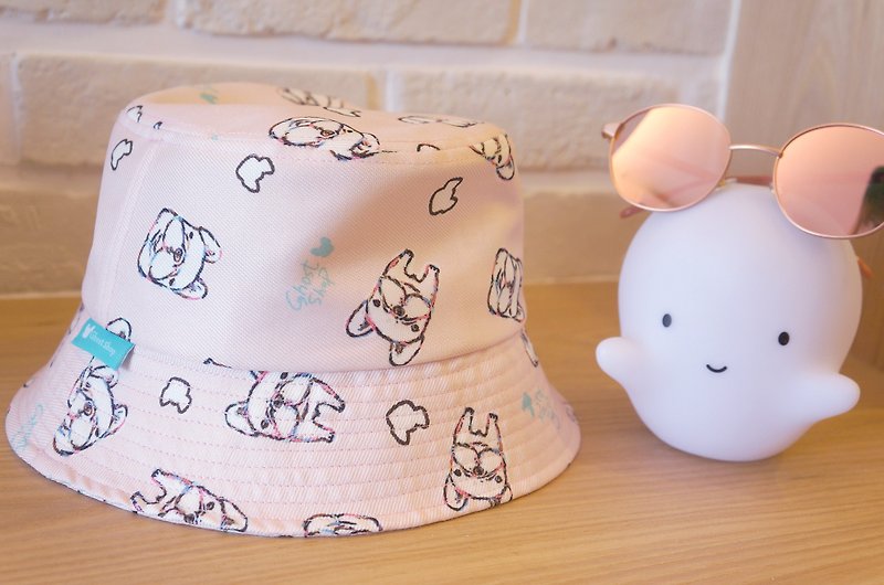 (Sold out) [Hello Fubao] - Fa Doo Fisherman Hat - Marshmallow Powder - Hats & Caps - Other Materials Pink