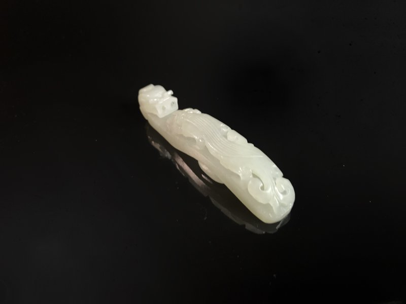 清末 蒼龍教子小帶鈎 - 擺飾/家飾品 - 玉石 