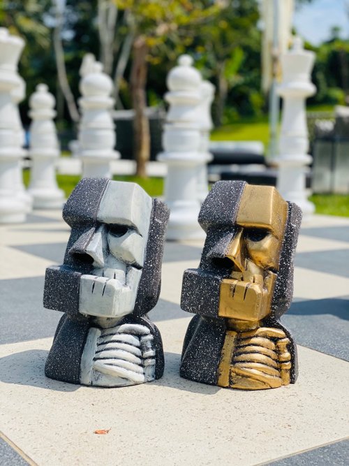 モアイ像ティッシュケース- 半断面スタイル - ショップ mercidesign